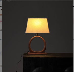 Decorative Table Lamp With Wooden Base For Living Room-Bedroom-Home Decor-Table Decor-15X10X21