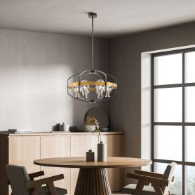 Opia Vintage Chandelier  Gold & Black // 8 Light