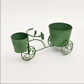 Decorative Green Patina Flower Pot Holder-16.5x7x7.5