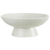 12" Round Speckled White Ceramic Bowl