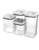 Better Homes & Gardens Canister Pack of 4, Flip-Tite® Square Food Storage Container Set