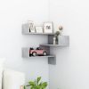 Wall Corner Shelf Concrete Gray 15.7"x15.7"x19.7" Engineered Wood