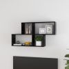 Wall Shelf Black 39.4"x7.1"x20.9" Engineered Wood