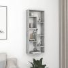 Wall Shelf Concrete Gray 14.2"x6.3"x35.4" Engineered Wood