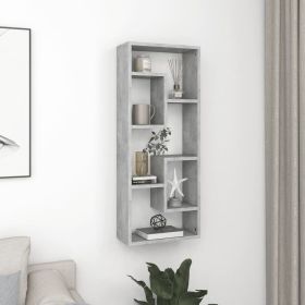 Wall Shelf Concrete Gray 14.2"x6.3"x35.4" Engineered Wood