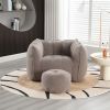 Soft Bean Bag Chair with High Resilient Foam(Chips)for living room and bedroom,Comfortable Square Lazy Sofa with Footstool, Cover for Adults to Gaming