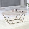 Rowan - Faux Marble Top Coffee Table - Gray