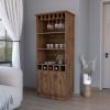 Claire Brown Glassware Rack Bar Cabinet