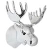 Moose Head Decoration Wall-Mounted Aluminum Silver