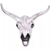 Skull Head Decoration Wall-Mounted Aluminum Silver