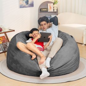 Bean Bag Chair: Giant 5' Memory Foam Furniture Bean Bag Chairs for Adults with Microfiber Cover - 5Ft