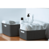 (3 pack) Curver Jute Medium Grey Plastic Storage Basket