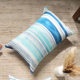 Handmade Cotton Slub Printed Pillow Wave Whispers Design