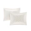 3 Piece Tufted Cotton Chenille Bedspread Set Off-White Full/Queen