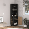 Morocco Corner Bar Single Door Cabinet Two Shelves, Ten Built-in Wine Rack, Two Interior Shelves