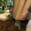Outdoor End Table Faux Wood,  17.9in Wood Stump Stool, Deck or Garden