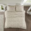 3 piece Tufted Cotton bedspread set Taupe Full/Queen