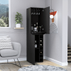 Haora Tall Bar Double Door Cabinet, Seven Built-in Wine Rack, One Mobile Shelf, Two Interior Shelves