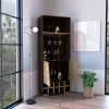 Nassau Corner Bar Double Door Cabinet, Ten Built-in Wine Rack, Two Shelves, One Interior Shelf