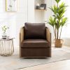 COOLMORE Swivel Barrel Chair, Comfy Round Accent Sofa Chair for Living Room, 360 Degree Swivel Barrel Club Chair, Leisure Arm Chair for Nursery, Hotel