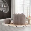 Soft Bean Bag Chair with High Resilient Foam(Chips)for living room and bedroom,Comfortable Square Lazy Sofa with Footstool, Cover for Adults to Gaming