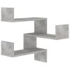 Wall Corner Shelf Concrete Gray 15.7"x15.7"x19.7" Engineered Wood
