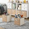 Fabric Storage Cubes with Handle, Foldable  Cube Storage Bins, 6 Pack Storage Baskets for Shelves, Storage Boxes for Organizing Closet Bins