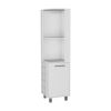 White Corner Bar Cabinet with Glass Holder and Wine Rack