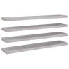 Floating Wall Shelves 4 pcs Concrete Gray 47.2"x9.3"x1.5" MDF