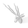 Wall Mounted Aluminum Gazelle's Head Decoration Silver 13"