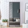 Fourth generation solid wood frame full-length mirror, dressing mirror, bedroom porch, decorative mirror, clothing store, floor standing large mirror