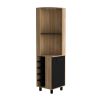 Ash 1-Door Corner Bar Cabinet