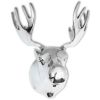 Moose Head Decoration Wall-Mounted Aluminum Silver