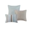 6 Piece Embroidered Quilt Set with Throw Pillows
