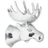 Moose Head Decoration Wall-Mounted Aluminum Silver