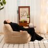 Bean Bag Chair, Comfy Bean Bag Sofa with Back Support, Faux Fur Bean Bag Chair for Adults, Stuffed Floor Sofa for Living Room, Bedroom, Apartment