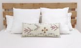 SAGE GREEN Embroidery Lumbar pillow cover 12x28 Inches