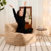 Bean Bag Chair, Comfy Bean Bag Sofa with Back Support, Faux Fur Bean Bag Chair for Adults, Stuffed Floor Sofa for Living Room, Bedroom, Apartment