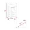 Bar Cart Bayamon, Twelve Wine Cubbies, Four Legs, Carbon Espresso Finish