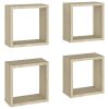 Wall Cube Shelves 4 pcs Sonoma Oak 11.8"x5.9"x11.8"