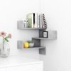 Wall Corner Shelf Concrete Gray 15.7"x15.7"x19.7" Engineered Wood