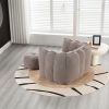 Soft Bean Bag Chair with High Resilient Foam(Chips)for living room and bedroom,Comfortable Square Lazy Sofa with Footstool, Cover for Adults to Gaming