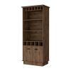 Claire Brown Glassware Rack Bar Cabinet