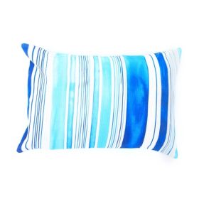 Handcrafted Cotton Oceanic Mirage Lumbar Pillow