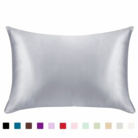 Silky Smooth Dream Pillowcase – Cool, Comfy, and Colorful (Option: Silver-20x29inches-1PC)