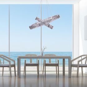 Crystal Elegance LED Chandelier (Color: 2 Ovals)