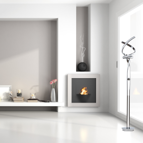 Munich LED 63" Floor Lamp // Dimmable (Color: Chrome)