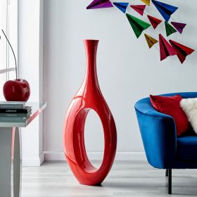 Trombone Vase (Color: Large Red)