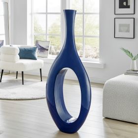 Trombone Vase (Color: Small Navy Blue)