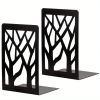 Twig Metal Retro Iron Textbook File Classification Bookend Shelf Black / White Bookend